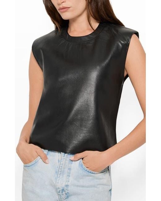AS by DF Black Blaze Recycled Leather Tee