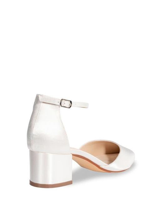 Touch Ups White Tegan Ankle Strap Pointed Toe Pump