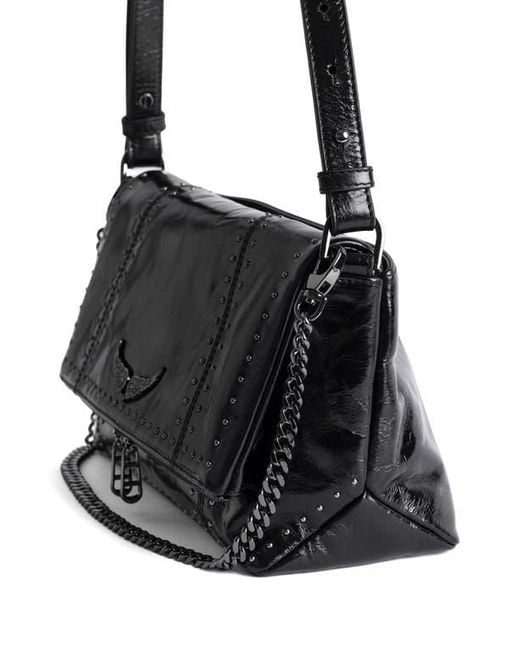 Zadig & Voltaire Black Rocky Ii Leather Crossbody Bag