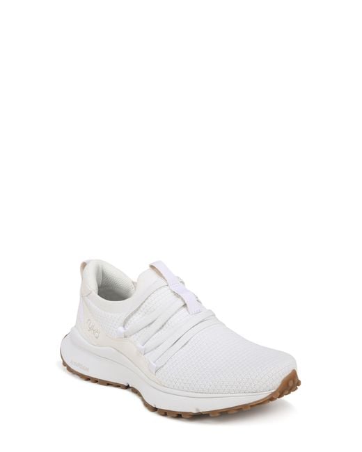 Ryka White Jumpstart Lace Slip-On Sneaker