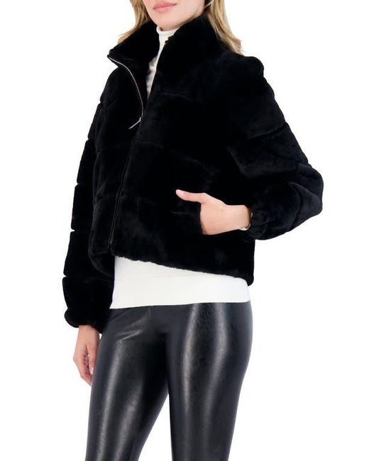 Gorski Black Genuine Shearling Horizontal Zip Jacket