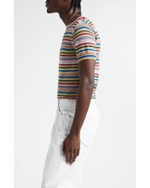Maison Margiela Multicolor Striped T Shirt for men