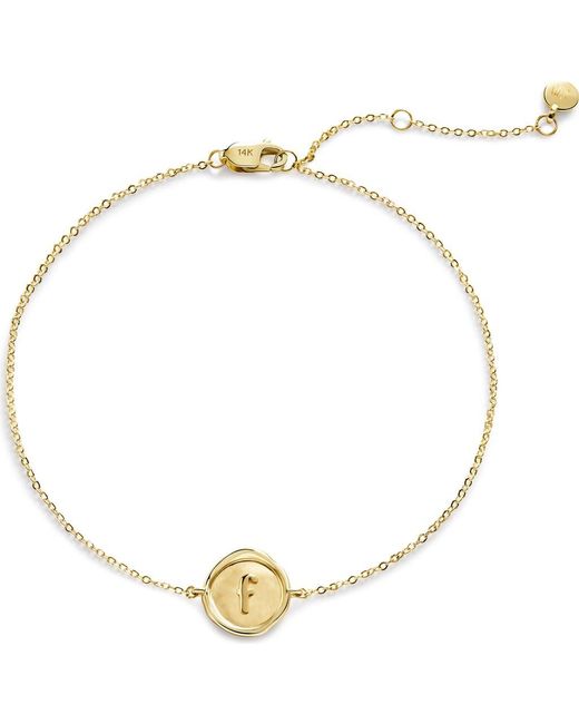 Monica Vinader Metallic Initial Stamp Charm Bracelet