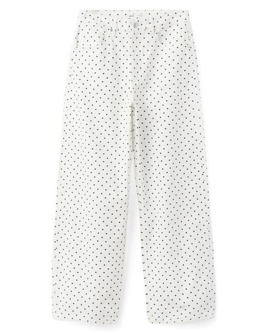Mango White Dot Balloon Jeans