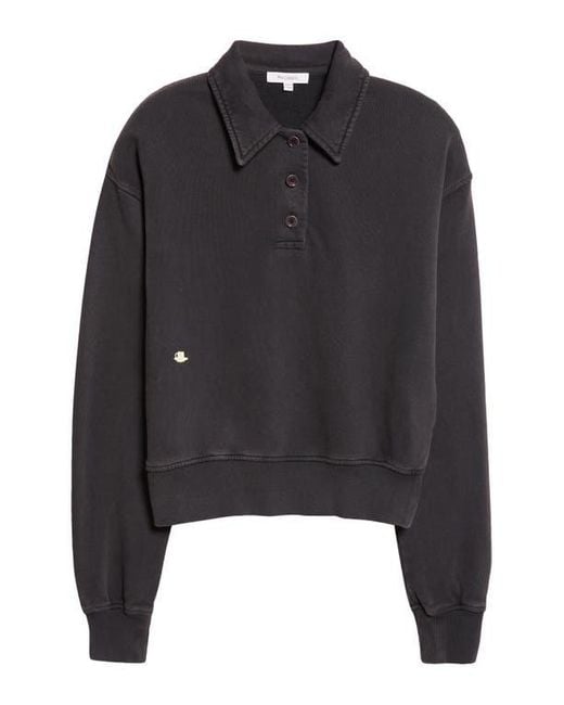 J.W. Anderson Black Cotton French Terry Polo Sweatshirt