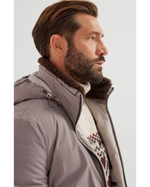 Brunello Cucinelli Brown Nylon Down Jacket for men