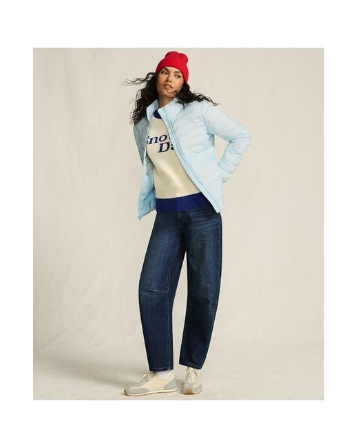 Lands' End Blue Wanderweight Ultralight Packable Down Jacket