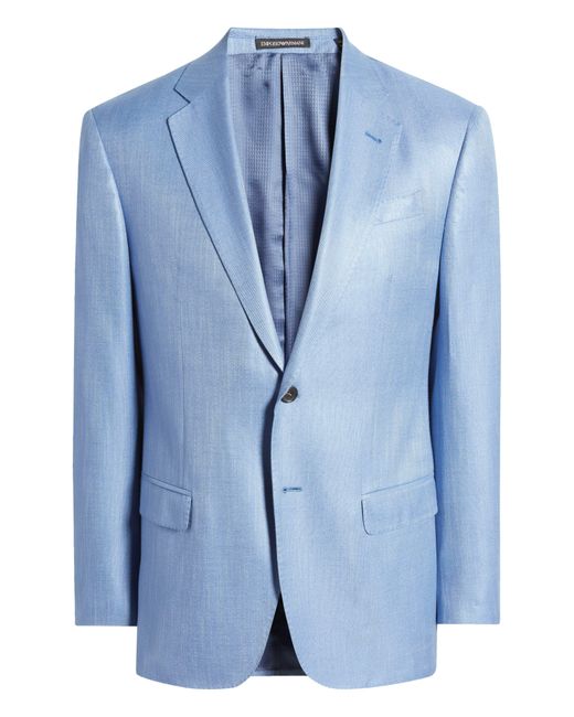Emporio Armani Blue Regular Fit One-button Sport Coat for men
