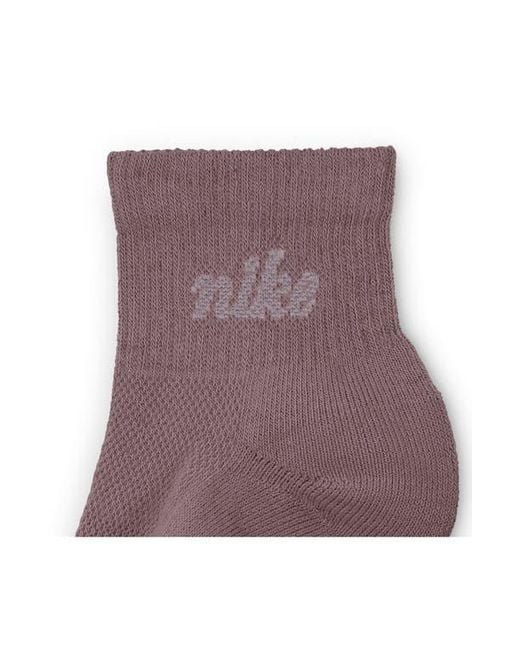 Nike Purple Everyday Elevated Assorted 3-Pack Ankle Socks