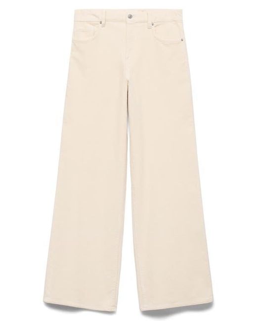Mango White Wide Leg Corduroy Jeans