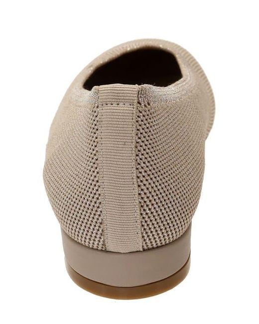 David Tate Gray Runway Ballet Flat