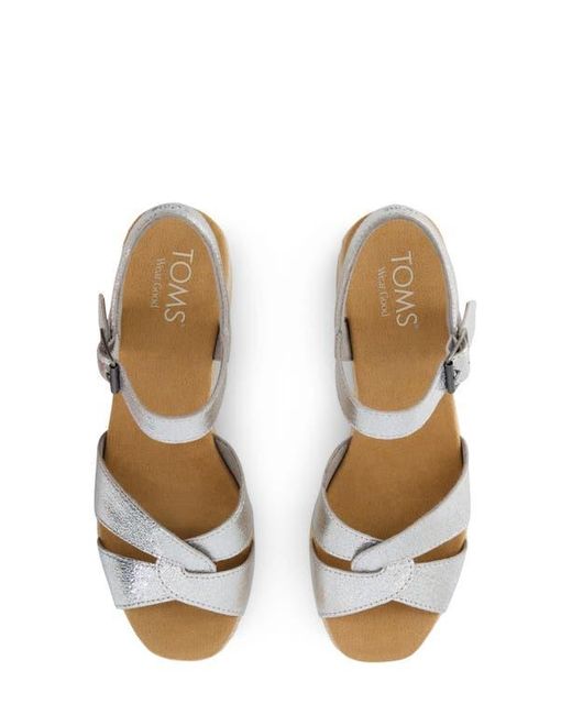 TOMS Natural Isla Platform Sandal