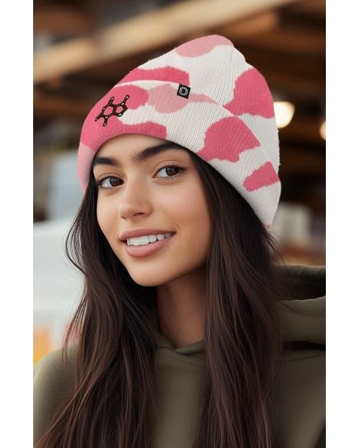 Alix Pink Molecule Beanie for men