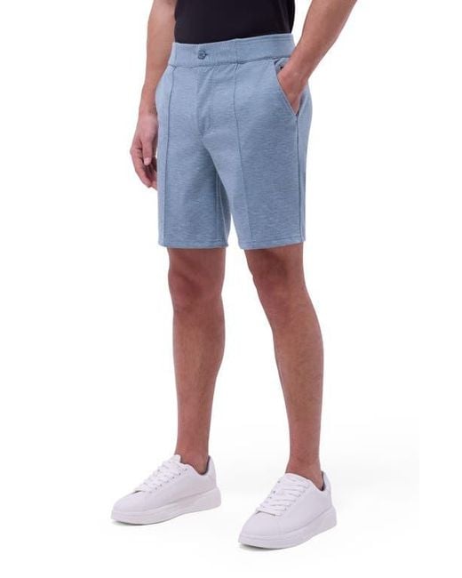 Bugatchi Blue Soft Touch Knit Pintuck Pants for men