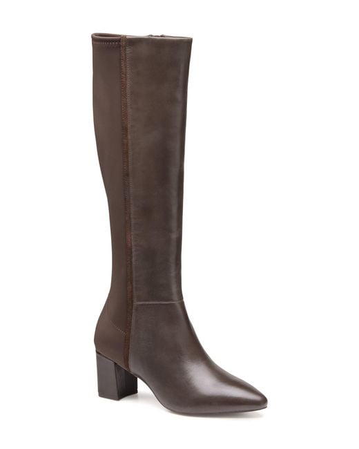 Johnston & Murphy Brown Vicki Knee High Boot
