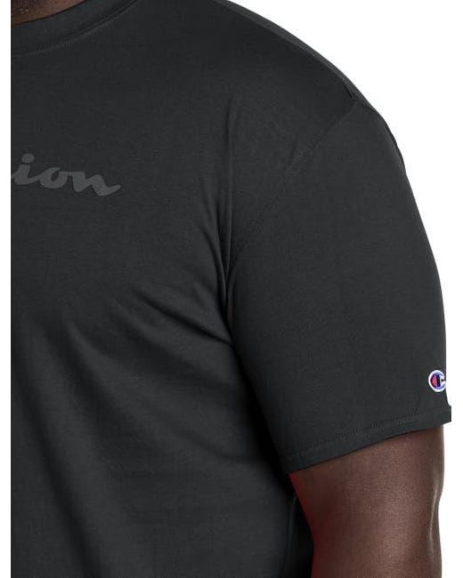 Champion Black Big & Tall Tonal Script T-Shirt for men