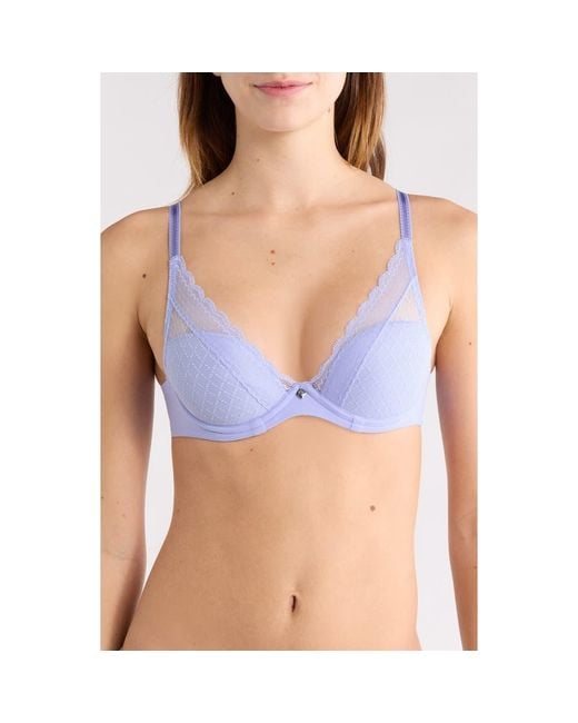 Chantelle Blue Norah Chic Underwire Plunge Bra