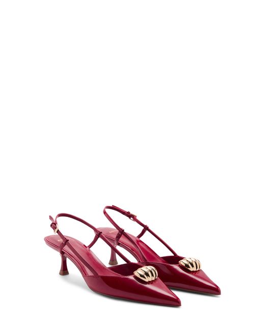 Mango Red Pointed Toe Slingack Pump
