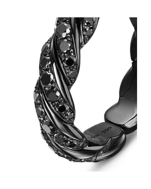 David Yurman Black Sculpted Cable Flex Band Ring