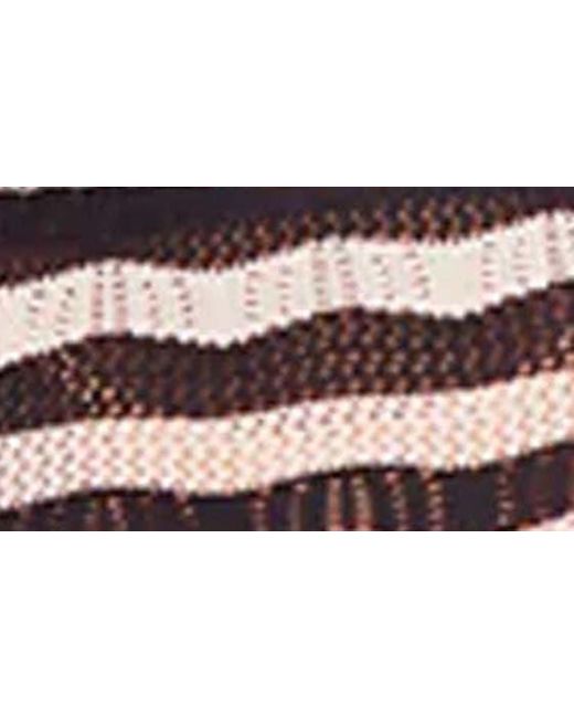 CAPITTANA White Mila Stripe Crochet Sleeveless Cover-up Dress