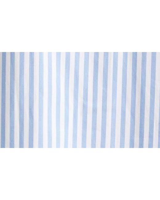 KÚR White I Left My Heart Hand-Embroidered Stripe Button-Up Shirt