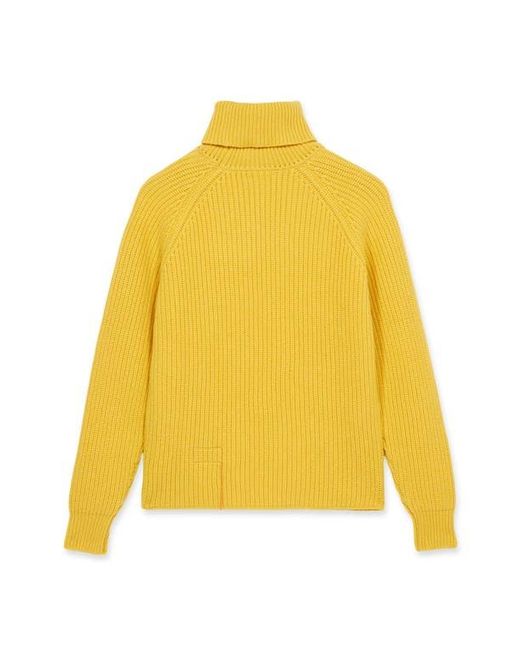 Fortela Yellow Oslo Merino Wool High Neck Sweater for men