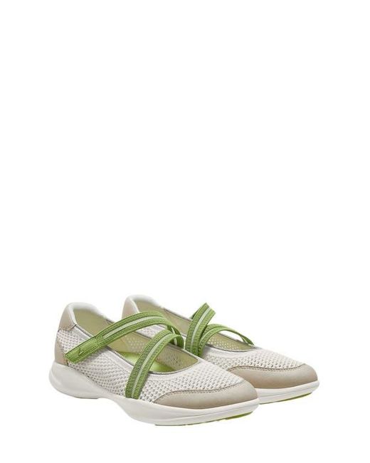 VIVAIA Green Round-Toe Mesh Mary-Jane Sneaker Flats