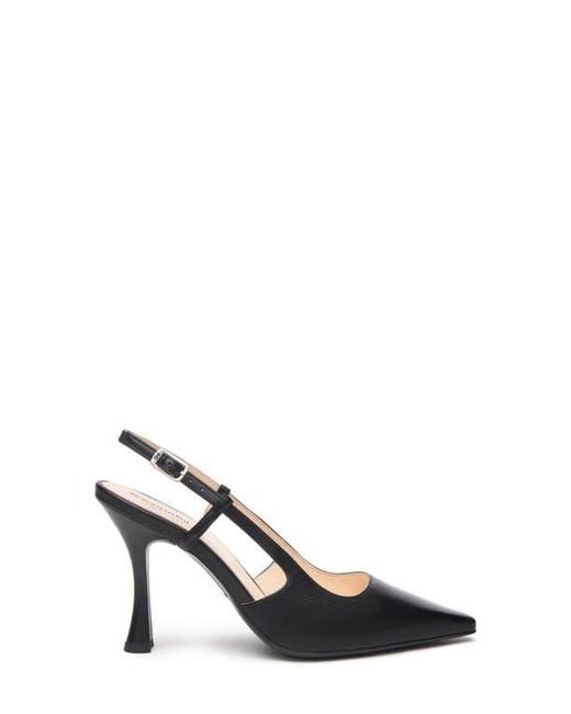Nero Giardini Black Pointed Toe Slingback Pump