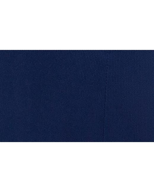 Donna Karan Blue Strapless Satin Gown