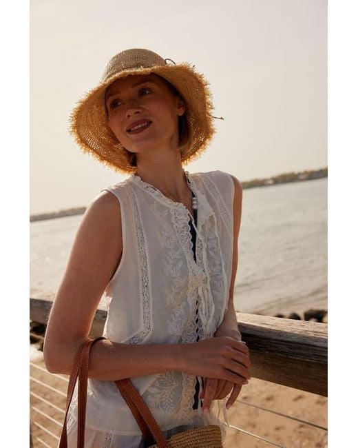 Hat Attack Natural Packable Raffia Bucket Hat