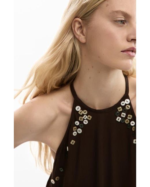 Desigual Black Button Trapeze Top