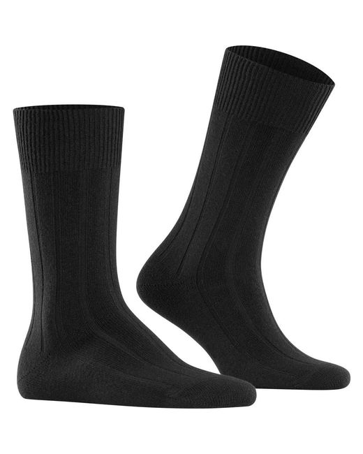 Falke Black Lhasa Wool Blend Socks for men