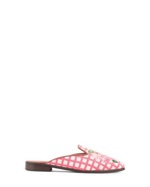 PAIGE Pink Needlepoint Hydrangea Mule