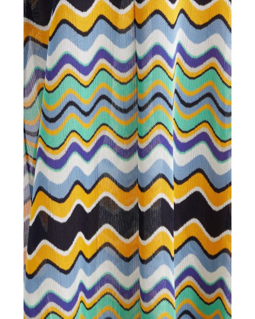 Ramy Brook Multicolor Alia Mulitcolor Wave Jacquard Halter Maxi Dress