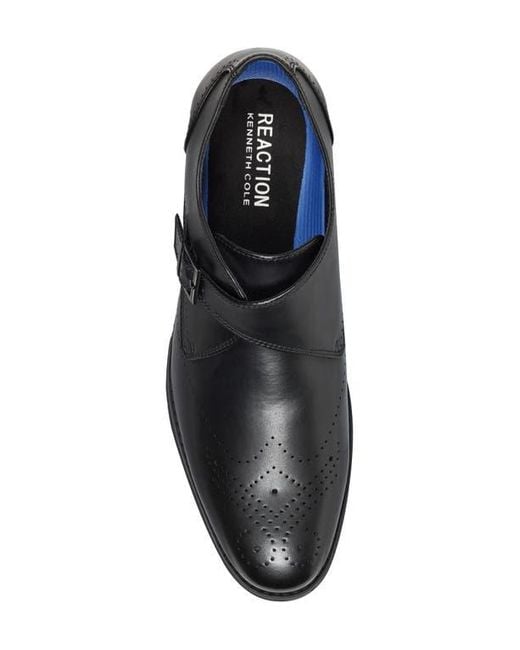 Kenneth Cole Black Cheer One Buckle Monk Shoe for men