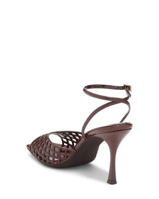 Jeffrey Campbell Brown Lattix Ankle Strap Jelly Sandal