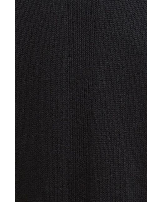 Barbour Black Sophia Cotton & Wool Blend Tunic Sweater