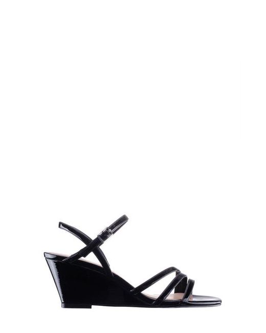 Nina Blue Santana Ankle Strap Wedge Sandal