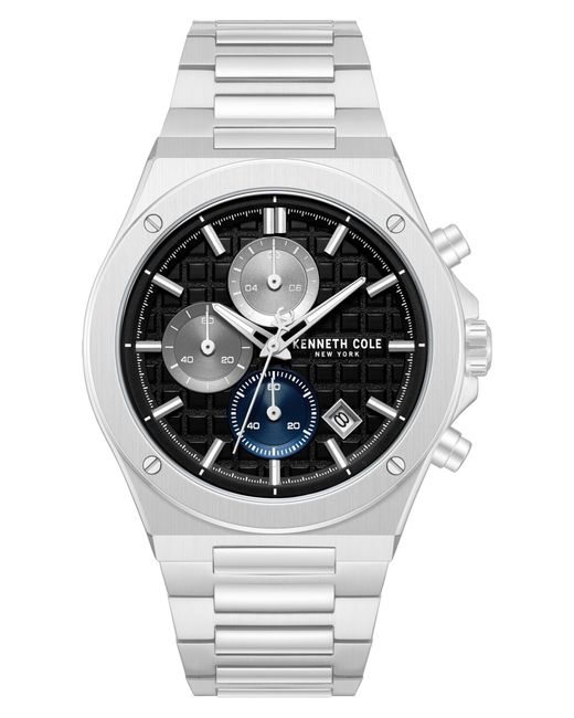 Kenneth Cole Gray Multi-Function Chronograph Bracelet Watch for men