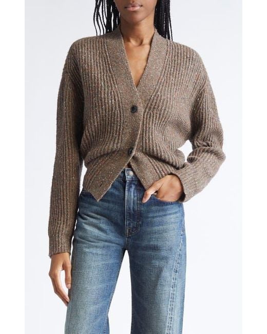 R13 Black Split Hem Wool Blend Cardigan