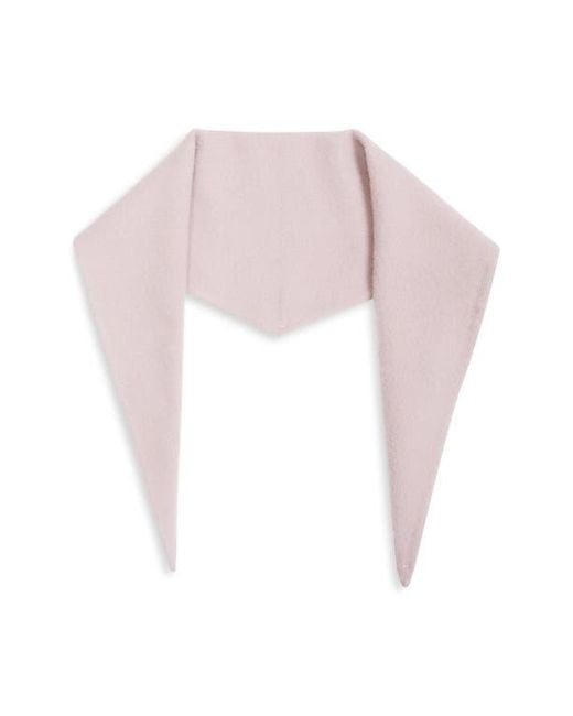 Rier Pink Losange Wool Scarf
