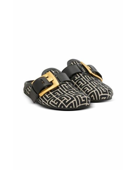Balmain Black Anthem Mules