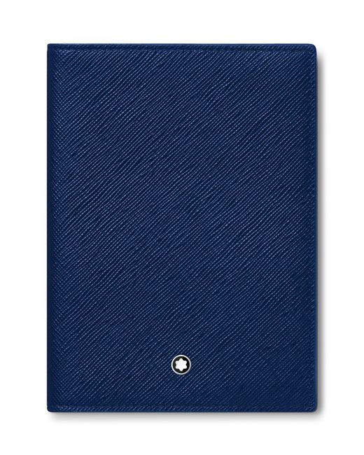 Montblanc Sartorial Leather Passport Case in Blue | Lyst