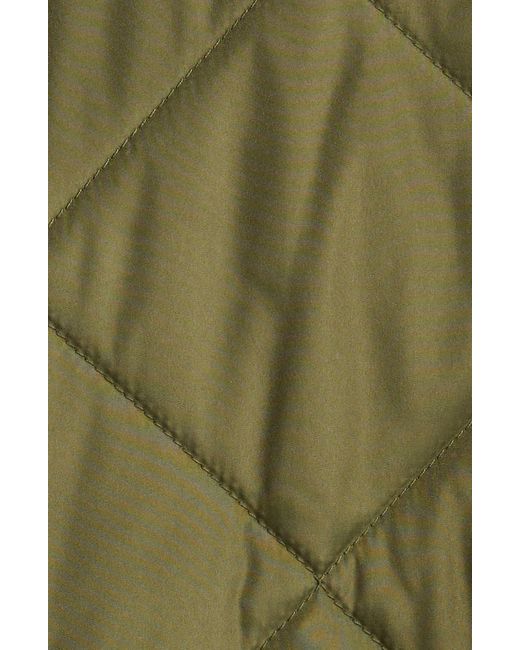 Zella Green Quilted Side Zip Bomber Jacket
