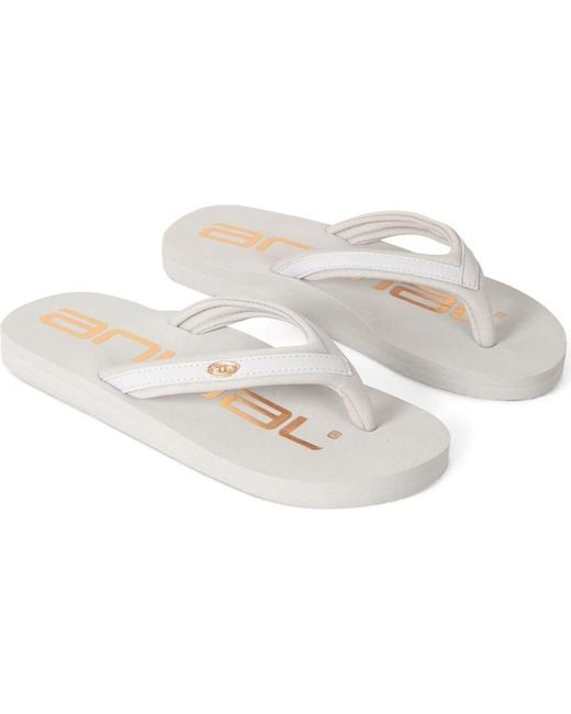 Animal White Logo Flip Flops