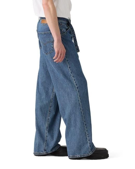 Levi's Belted Twisted Baggy Straight Leg Jeans in Blue for Men | Lyst