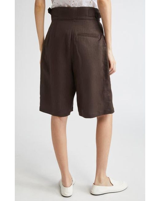 Bode Brown Smith Linen Bermuda Shorts