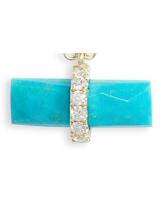 Meira T Blue Bar & Diamond Necklace