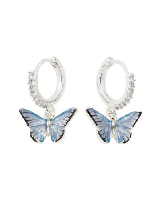 Fable England White Butterfly Earrings