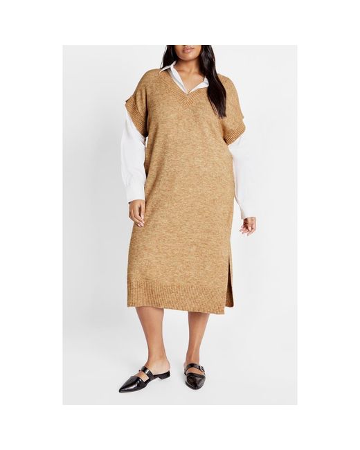 city chic brown dress Ruched Midi Vegan Leather Dress – bebe